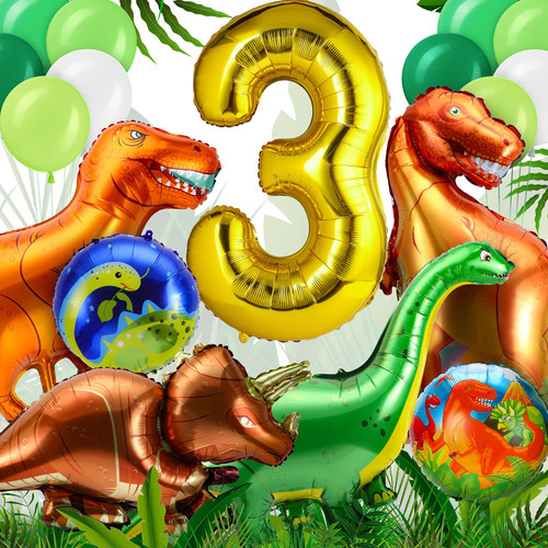 17 Pieces Dinosaur Balloons Dinosaur Party Balloons Dino Foil Aluminum Helium Balloons Giant Dinosaur Party Supplies for Birthday Baby Shower Jungle Theme Party Decorations (3rd Birthday) 17 Pieces Dinosaur Balloons Dinosaur Party Balloons Dino Foil Aluminum Helium Balloons Giant Dinosaur Party Supplies for Birthday Baby Shower Jungle Theme Party Decorations (3rd Birthday)