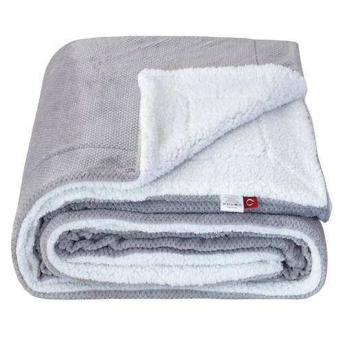 SOCHOW Waffle Sherpa Fleece Throw Blanket, Super Soft Fuzzy Warm, Lightweight Fluffy Reversible Plush Blanket for Bed Sofa Couch, 50 x 60 Inches Light Grey SOCHOW Waffle Sherpa Fleece Throw Blanket, Super Soft Fuzzy Warm, Lightweight Fluffy Reversible Plush Blanket for Bed Sofa Couch, 50 x 60 Inches Light Grey