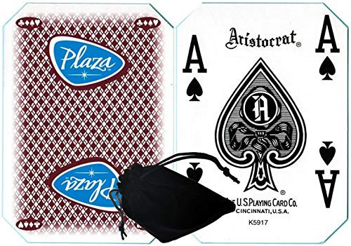 Cyber-Deals Wide Selection of LAS Vegas Downtown/Off-Strip Casino Table-Played Authentic Playing Card Decks with Black Velvet Cloth Pouch Bag (Plaza (Red)) Cyber-Deals Wide Selection of LAS Vegas Downtown/Off-Strip Casino Table-Played Authentic Playing Card Decks with Black Velvet Cloth Pouch Bag (Plaza (Red))