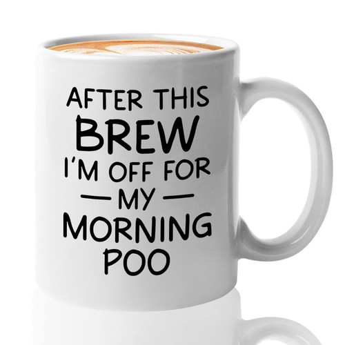 Bubble Hugs Coffee Lovers Coffee Mug 11oz White - after this brew - Coffee Drinker Enthusiast Caffeine Addict Roast Caffeinated Arabica Corporate Worker