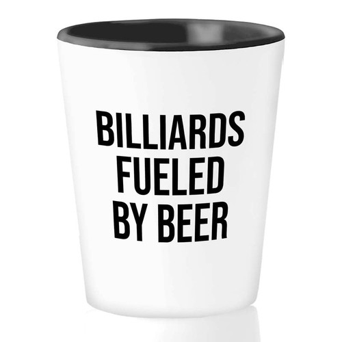 Flairy Land Hobby Beer Lover Shot Glass 1.5oz - billiards fueled by beer - Pool Player Gifts Table Rail Balls Chalk Cue Sticks Beer Drinker Party Favor Flairy Land Hobby Beer Lover Shot Glass 1.5oz - billiards fueled by beer - Pool Player Gifts Table Rail Balls Chalk Cue Sticks Beer Drinker Party Favor
