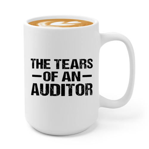 Flairy Land Accountant Coffee Mug 15oz White -The Tears Of An Auditor - Funny Accounting Spreadsheet Audit Auditor office CPA Tax Preparer Finance Manager