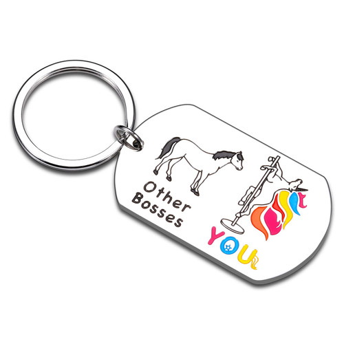 Funny Boss Day Gift for Boss Leader Women Men Birthday Christmas Gift Unicorn Keychain for Boss Lady Mentor Supervisor Retirement Going Away Appreciation Gift for Boss Him Her Office Keepsake