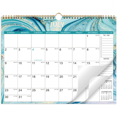 2023-2024 Wall Calendar - Monthly Wall Calendar 2023-2024, Jul. 2023 - Dec. 2024, 11.5"x 15", Calendar with Julian Dates, Twin-Wire Binding, Thick Paper Perfect for Office & Home