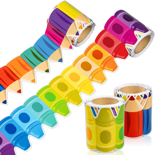 52ft Bulletin Board Border Decorations - 2 Rolls Rainbow Crayon Border Trim for School Classroom Chalkboard Bulletin Board Wall Window Door Decor 52ft Bulletin Board Border Decorations - 2 Rolls Rainbow Crayon Border Trim for School Classroom Chalkboard Bulletin Board Wall Window Door Decor