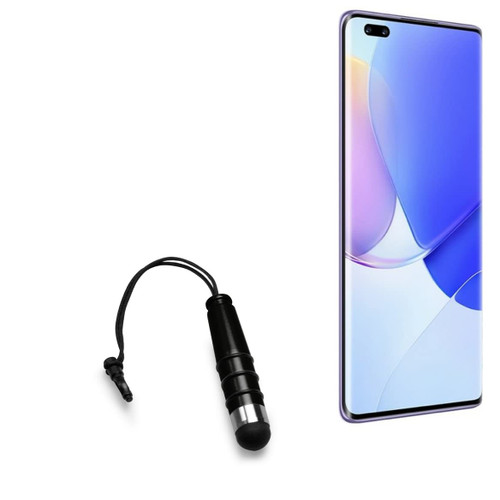 BoxWave Stylus Pen Compatible with Huawei nova 9 Pro (6.72 in) - Mini Capacitive Stylus, Small Rubber Tip Capacitive Stylus Pen for Huawei nova 9 Pro (6.72 in) - Jet Black