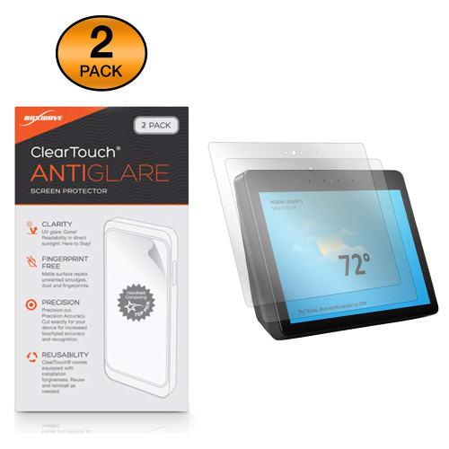 BoxWave Screen Protector Compatible With Amazon Echo Show (2nd Gen) (Screen Protector by BoxWave) - ClearTouch Anti-Glare (2-Pack), Anti-Fingerprint Matte Film Skin for Amazon Echo Show (2nd Gen)