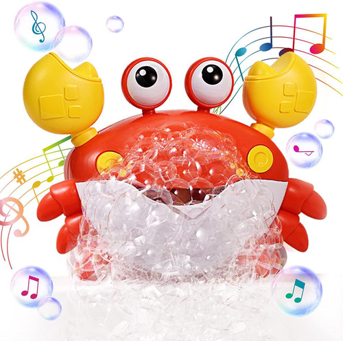 Bath Toys for Toddlers 1-3, Bath Bubble Maker Machine with Music, Fast Bubbling Bath Crab Toy Gift for Baby Infants Kids Birthday