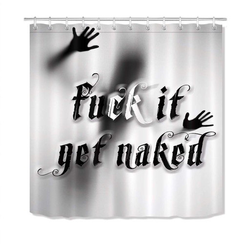 LB Funny Grey Naked Shower Curtain Fuck IT Get Naked Shower Curtains for Bathroom with Hooks 72x72 inch Waterproof Polyester Fabric LB Funny Grey Naked Shower Curtain Fuck IT Get Naked Shower Curtains for Bathroom with Hooks 72x72 inch Waterproof Polyester Fabric