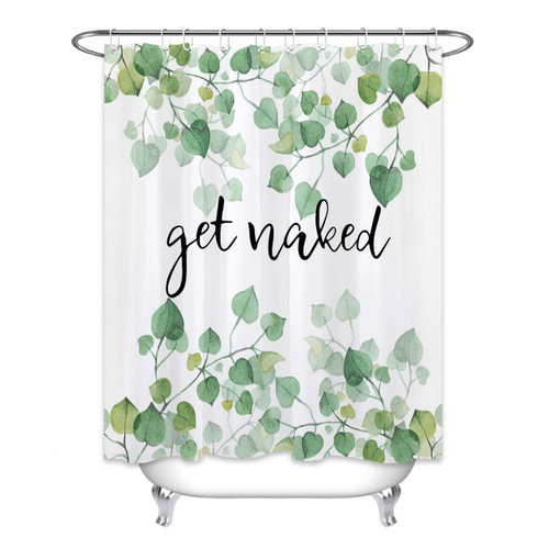 LB Eucalyptus Shower Curtain Watercolor Botanical Floral Green Leaves Get Naked Shower Curtains for Bathroom with Hooks 60x72 inch Waterproof Polyester Fabric Bathroom Decorations LB Eucalyptus Shower Curtain Watercolor Botanical Floral Green Leaves Get Naked Shower Curtains for Bathroom with Hooks 60x72 inch Waterproof Polyester Fabric Bathroom Decorations
