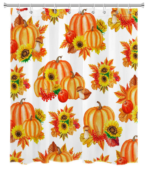LB Fall Thanksgiving Sunflower Pumpkin Shower Curtain Autumn Maple Leaves Harvest Shower Curtains for Bathroom with Hooks 60x72 inch Waterproof Polyester Fabric Bathroom Decorations LB Fall Thanksgiving Sunflower Pumpkin Shower Curtain Autumn Maple Leaves Harvest Shower Curtains for Bathroom with Hooks 60x72 inch Waterproof Polyester Fabric Bathroom Decorations