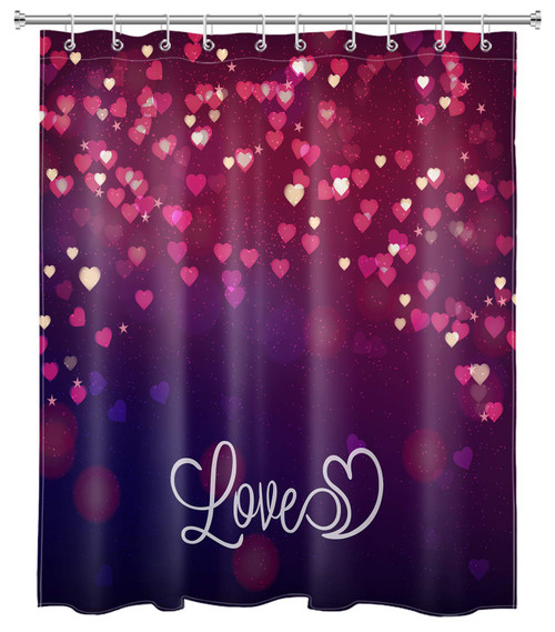 LB Valentines Day Shower Curtain Falling Hearts Red Pink Purple Love Decor Romantic Shower Curtains for Bathroom with Hooks 60x72 inch Waterproof Polyester Fabric Bathroom Decorations LB Valentines Day Shower Curtain Falling Hearts Red Pink Purple Love Decor Romantic Shower Curtains for Bathroom with Hooks 60x72 inch Waterproof Polyester Fabric Bathroom Decorations