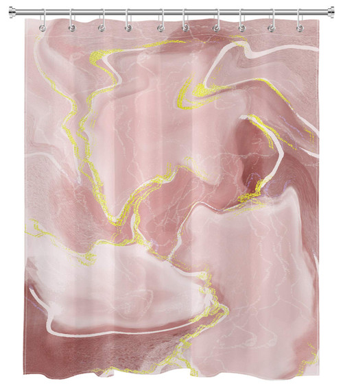 LB Pink Marble Shower Curtain Crack Swirl Glitter Splatter Modern Luxury Marble Texture Shower Curtains for Bathroom Decor Set with Hooks 58x72 inch Waterproof Polyester Fabric LB Pink Marble Shower Curtain Crack Swirl Glitter Splatter Modern Luxury Marble Texture Shower Curtains for Bathroom Decor Set with Hooks 58x72 inch Waterproof Polyester Fabric
