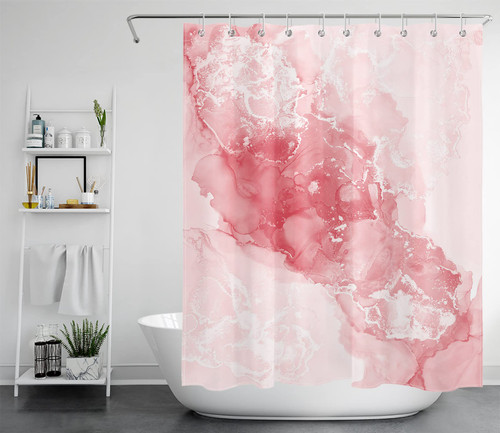 LB Pink Marble Shower Curtain Abstract Texture Aesthetic Shower Curtains for Bathroom Modern Art Luxury Decorative Design Bath Curtain with Hooks Easy Care Waterproof Polyester Fabric, 60X72 Inch LB Pink Marble Shower Curtain Abstract Texture Aesthetic Shower Curtains for Bathroom Modern Art Luxury Decorative Design Bath Curtain with Hooks Easy Care Waterproof Polyester Fabric, 60X72 Inch