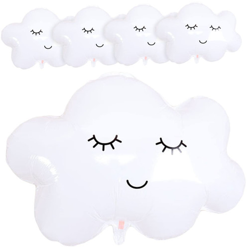BESTOYARD 5pcs Cloud Aluminum Film Balloon foil balloons Helium Balloons Cloud Foil Balloon rainbow cloud balloons birthday party supplies kids birthday balloons cloud shaped balloons Gift