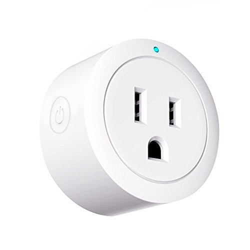 Smart Plug Wifi Outlet Compatible With Alexa,Echo and Google Home,Foreet Round Mini Smart Socket Plug,Remote Control Timing Function On/Off Switch for Appliances,10A,White