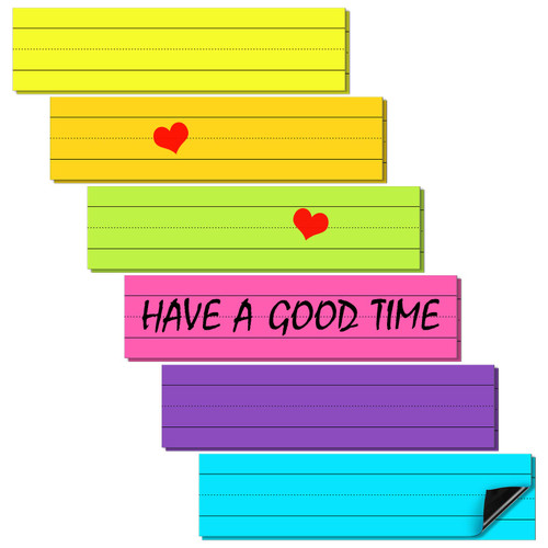 12 Pack Magnetic Sentence Strips for teachers Sentence Strips 12 x 3 Inch Magnetic Dry Erase Sentence Strips Lined Magnetic Strips Reusable Classroom Learning Tool for Office School (Multicolor)