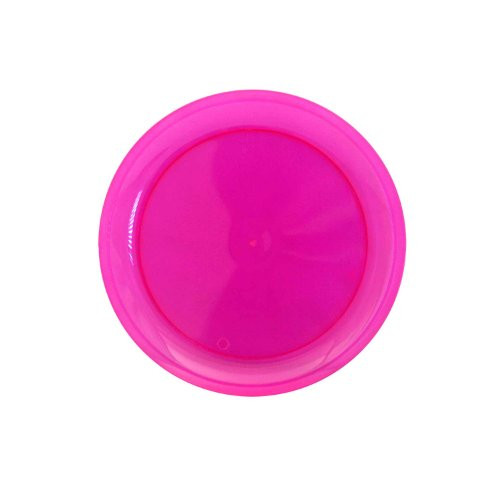 Party Essentials Hard Plastic 6-Inch Round Party/Dessert Plates, Neon Pink, 20-Count