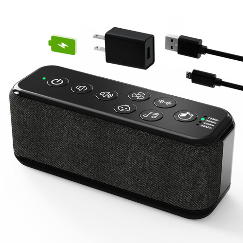 Portable White Noise Machine for Adults Kids with 42 Soothing Sounds, Rechargeable Travel Sound Machine, Rain & Ocean Sounds, Auto-Off Timer & 8-Level Volume Control Portable White Noise Machine for Adults Kids with 42 Soothing Sounds, Rechargeable Travel Sound Machine, Rain & Ocean Sounds, Auto-Off Timer & 8-Level Volume Control