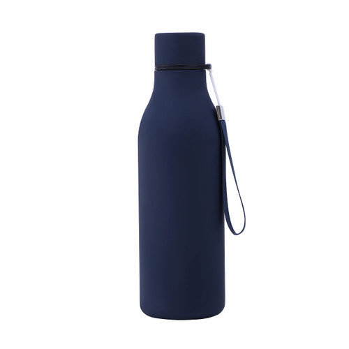 IUKUS 17oz Sport Water Bottle, Stainless Steel Insulated Water Bottles?Keeps Drink Cold & Hot? BPA Free Double Wall Metal Water Bottle (17oz/500ml, Dark Blue)