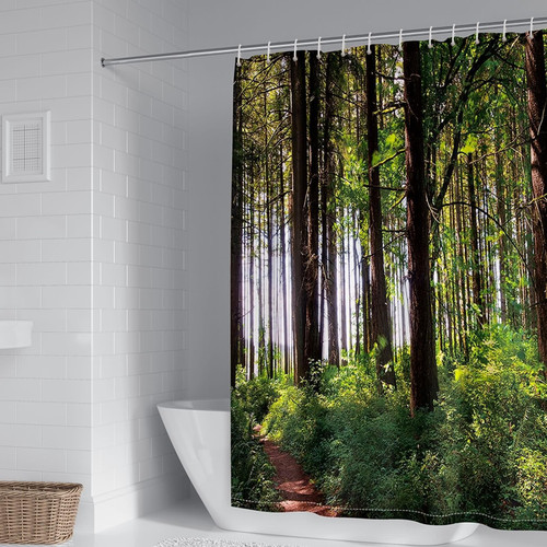 Beydodo 48x72 Hotel Shower Curtains, Bathroom Shower Curtain Polyester Western Decor Shower Curtain Nature Themed Trees Pattern