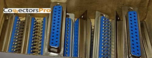 Pc Accessories - Connectors Pro 10-Pack DB25 DIP Straight Pin PCB Mount D-Sub DP25 F Connector, 25 Pins Female 10 Packs for PC Board Mounting