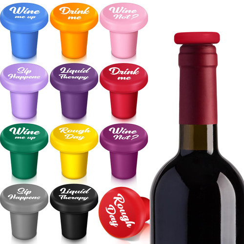Sintuff 12 Pieces Funny Silicone Wine Bottle Stoppers Reusable Beer Bottle Stopper Beverage Beer Champagne Wine Storage Keep Fresh Tools for Wine Bottles Supplies Gift Sintuff 12 Pieces Funny Silicone Wine Bottle Stoppers Reusable Beer Bottle Stopper Beverage Beer Champagne Wine Storage Keep Fresh Tools for Wine Bottles Supplies Gift