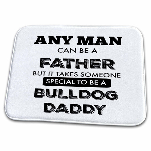 3dRose BrooklynMeme Dogs - Bulldog Daddy - Dish Drying Mats (ddm-253087-1)