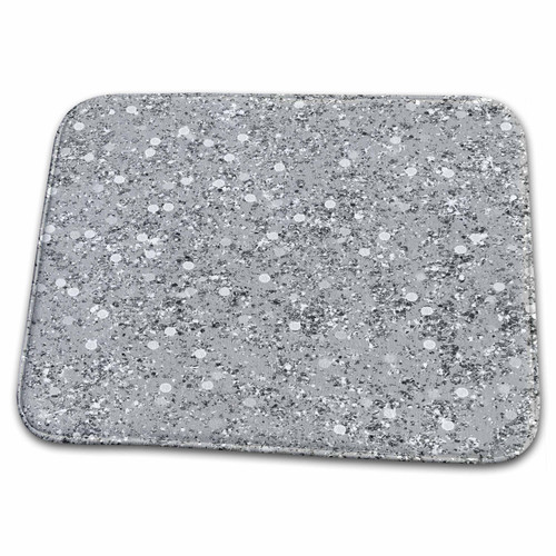 3dRose PS Chic - Grey Silver Image of Glitter Glitz - Dish Drying Mats (ddm-265720-1)