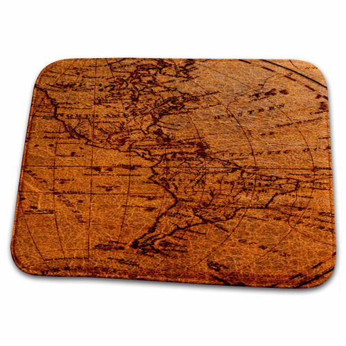 3dRose Old World Map Americas - Dish Drying Mats (ddm-285360-1)