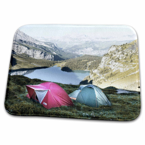 3dRose Tent Camping by the Lake Surrounded by Mountains - Dish Drying Mats (ddm-311414-1) 3dRose Tent Camping by the Lake Surrounded by Mountains - Dish Drying Mats (ddm-311414-1)