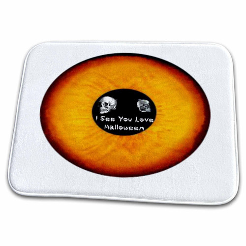 3dRose Image Of Eye Quote I See You Love Halloween - Dish Drying Mats (ddm-331415-1)