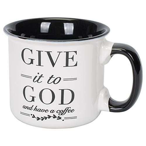 Roman 13 OZ MUG GITG-HAVE COFFEE 3.5"H; BLACK/WHITE