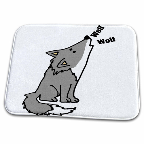 3dRose Funny Cute Howling Grey Wolf Barking Wolf Wolf Pun Cartoon - Dish Drying Mats (ddm-338668-1) 3dRose Funny Cute Howling Grey Wolf Barking Wolf Wolf Pun Cartoon - Dish Drying Mats (ddm-338668-1)