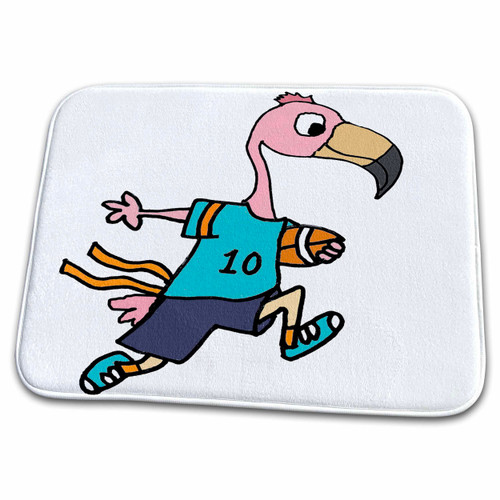 3dRose Funny Cute Pink Flamingo Bird Playing Flag Football Sports... - Dish Drying Mats (ddm-362119-1) 3dRose Funny Cute Pink Flamingo Bird Playing Flag Football Sports... - Dish Drying Mats (ddm-362119-1)