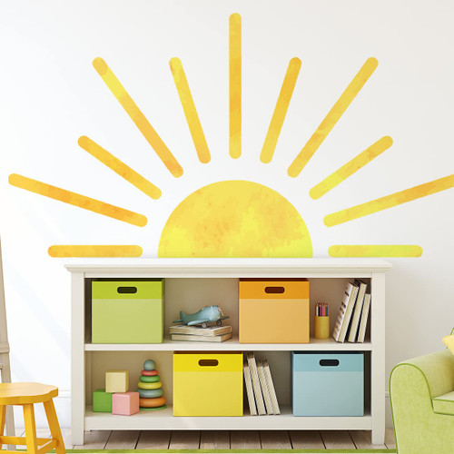 37 x37 Inch Boho Half Sun Wall Decals Removable Sunshine Wall Sticker Vinyl Peel and Stick Half Sun Decals Wall Art for Girls Kids Bedroom Nursery Playroom Decor 37 x37 Inch Boho Half Sun Wall Decals Removable Sunshine Wall Sticker Vinyl Peel and Stick Half Sun Decals Wall Art for Girls Kids Bedroom Nursery Playroom Decor
