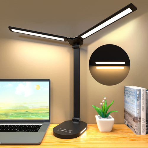 Smaeti Desk Lamps for Home Office - LED Lamp with Night Light, Lamp, USB Charging Port,5 Color Modes 5 Brightness Levels,Auto Timer, Eye-Caring Light Dorm Study Reading Smaeti Desk Lamps for Home Office - LED Lamp with Night Light, Lamp, USB Charging Port,5 Color Modes 5 Brightness Levels,Auto Timer, Eye-Caring Light Dorm Study Reading
