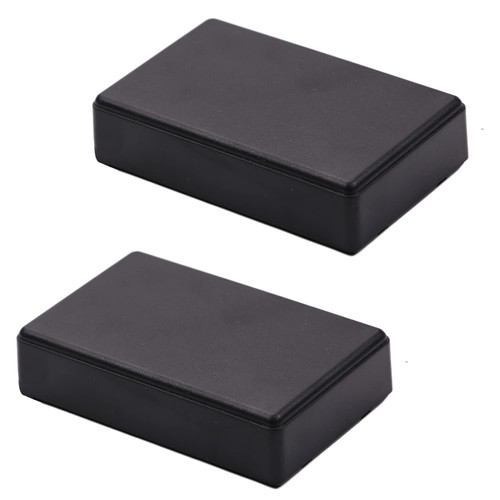 Heyiarbeit ABS Plastic Dustproof Junction Box Junction Project Box Enclosure Circuit Board Small Box 3.62"x2.28"x0.91"(LxWxH) for Electronic Projects Black 2pcs