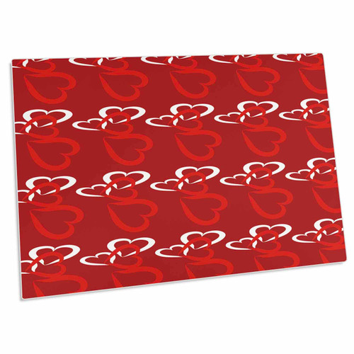 3dRose Pretty Red and White Hearts Pattern - Desk Pad Place Mats (dpd-372135-1) 3dRose Pretty Red and White Hearts Pattern - Desk Pad Place Mats (dpd-372135-1)