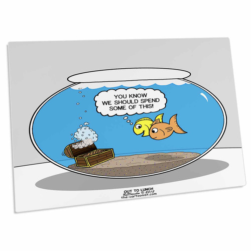 3dRose Fishbowl Treasure - Desk Pad Place Mats (dpd-66428-1)