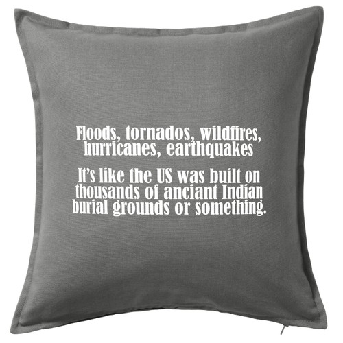 HARD EDGE DESIGN Burial Grounds Grey Throw Pillow Cover