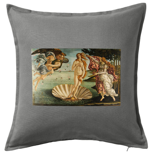 HARD EDGE DESIGN The Birth of Venus Grey Throw Pillow Cover