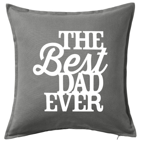HARD EDGE DESIGN The Best Dad Ever Grey Throw Pillow with Polyester Filling
