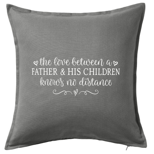 HARD EDGE DESIGN Love Between a Father and His Children Grey Throw Pillow with Polyester Filling