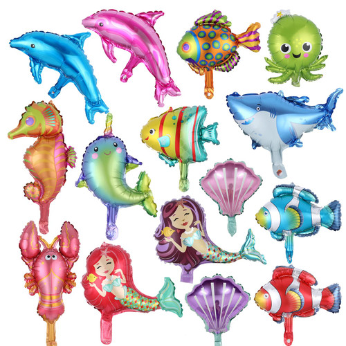 30Pcs Small Ocean Balloons Mini Under the Sea Balloons Mermaid Shell Dolphin Fish Sea Animal Foil Balloons for Under The Sea Party Ocean Theme Party Decoration 30Pcs Small Ocean Balloons Mini Under the Sea Balloons Mermaid Shell Dolphin Fish Sea Animal Foil Balloons for Under The Sea Party Ocean Theme Party Decoration