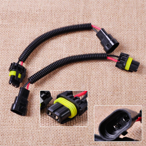 Davitu Cables, Adapters & Sockets - DWCX 2pcs Car Extension Adapter Wiring Harness Socket Wire Connector for HB4 9006 9012 Headlight Fog Light Lamp