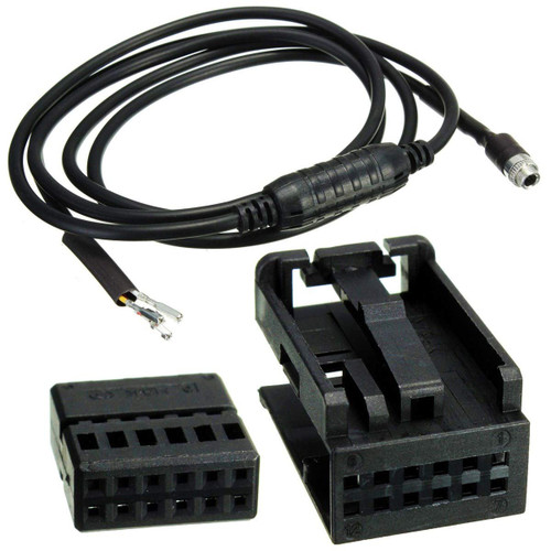 Davitu Cables, Adapters & Sockets - 3.5MM 12PIN AUX Auxiliary Wire Black Audio Female Music Cable For BMW E60 E63 5 6 Series