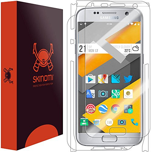 Galaxy S7 Screen Protector + Full Body, Skinomi TechSkin Full Coverage Skin + Screen Protector for Galaxy S7 Front & Back Clear HD Film