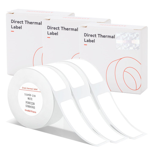 NIIMBOT D11 D110 D101 Label Maker Tape, Adapted Label Print Paper, (3Rolls) Thermal Sticker Paper 0.59"x 1.18" Waterproof Self Adhesive Labeling Tape(3 Rolls, White)