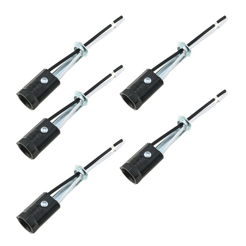 E-outstanding 5PCS E12 Lamp Socket Lamp Holder Candelabra Base E12 With Wire Leads, Black